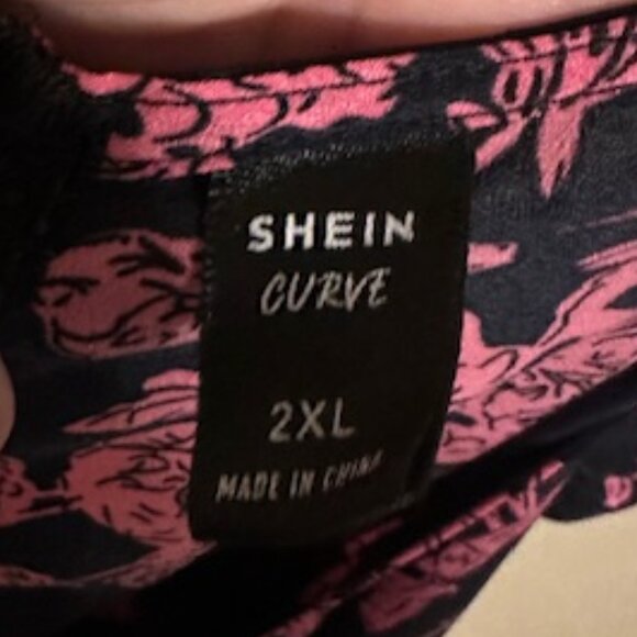 SHEIN High-Low Peplum Blouse Size 2X - Picture 3 of 3